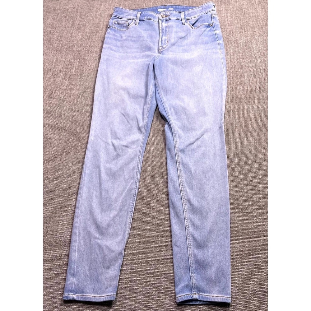 Old Navy Rockstar Super Skinny High Rise Jeans Womens 30x28 Blue 24/7 Sculpt